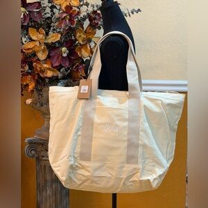Stussy Canvas Extra Large Tote Cream (DEADSTOCK)